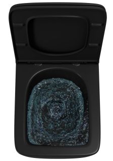 Подвесной унитаз Point Меркурий PN41831BM безободковый чёрный матовый